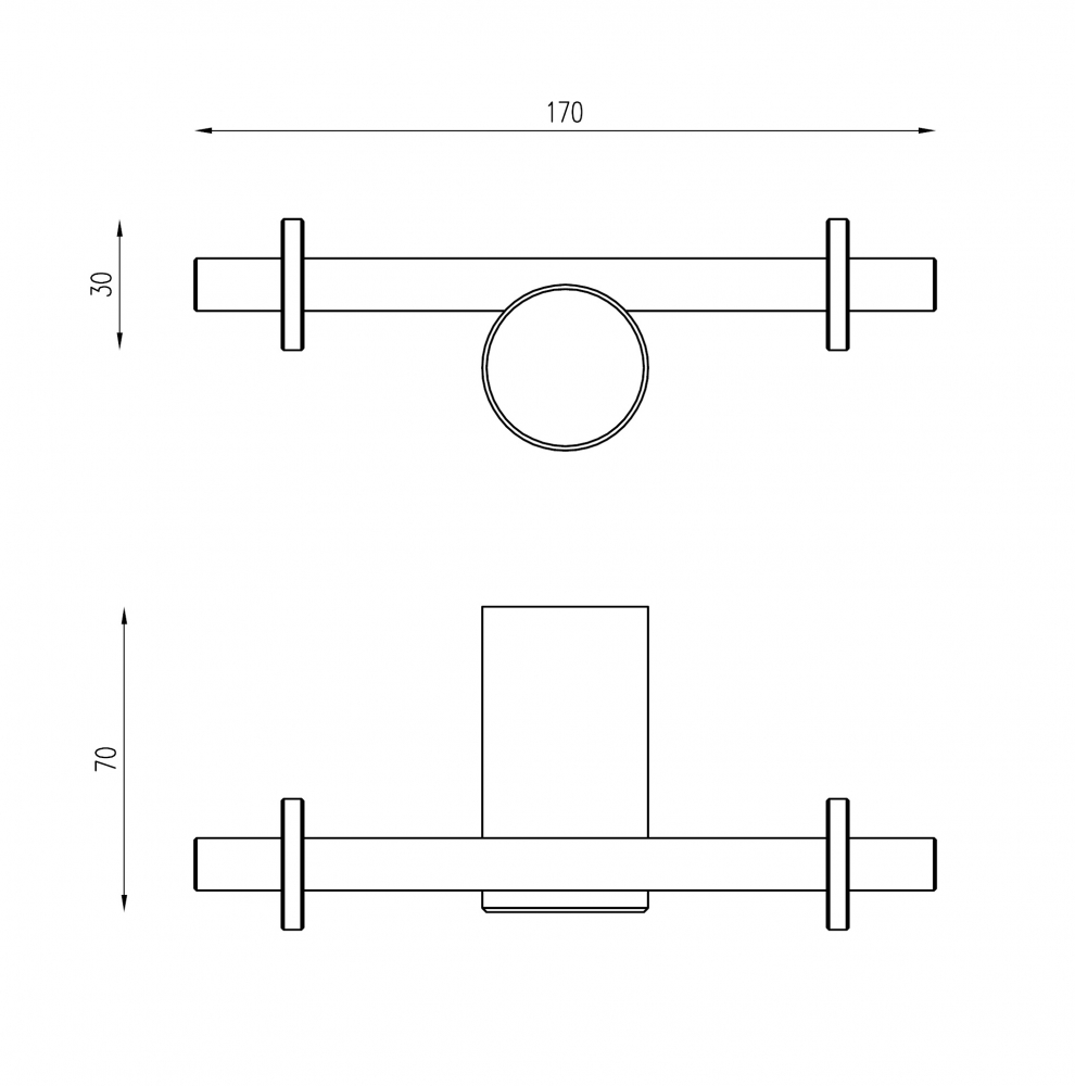 Крючок двойной ABBER Osten 316 AA1852BG золото брашированное - Gidratop.ru изображение