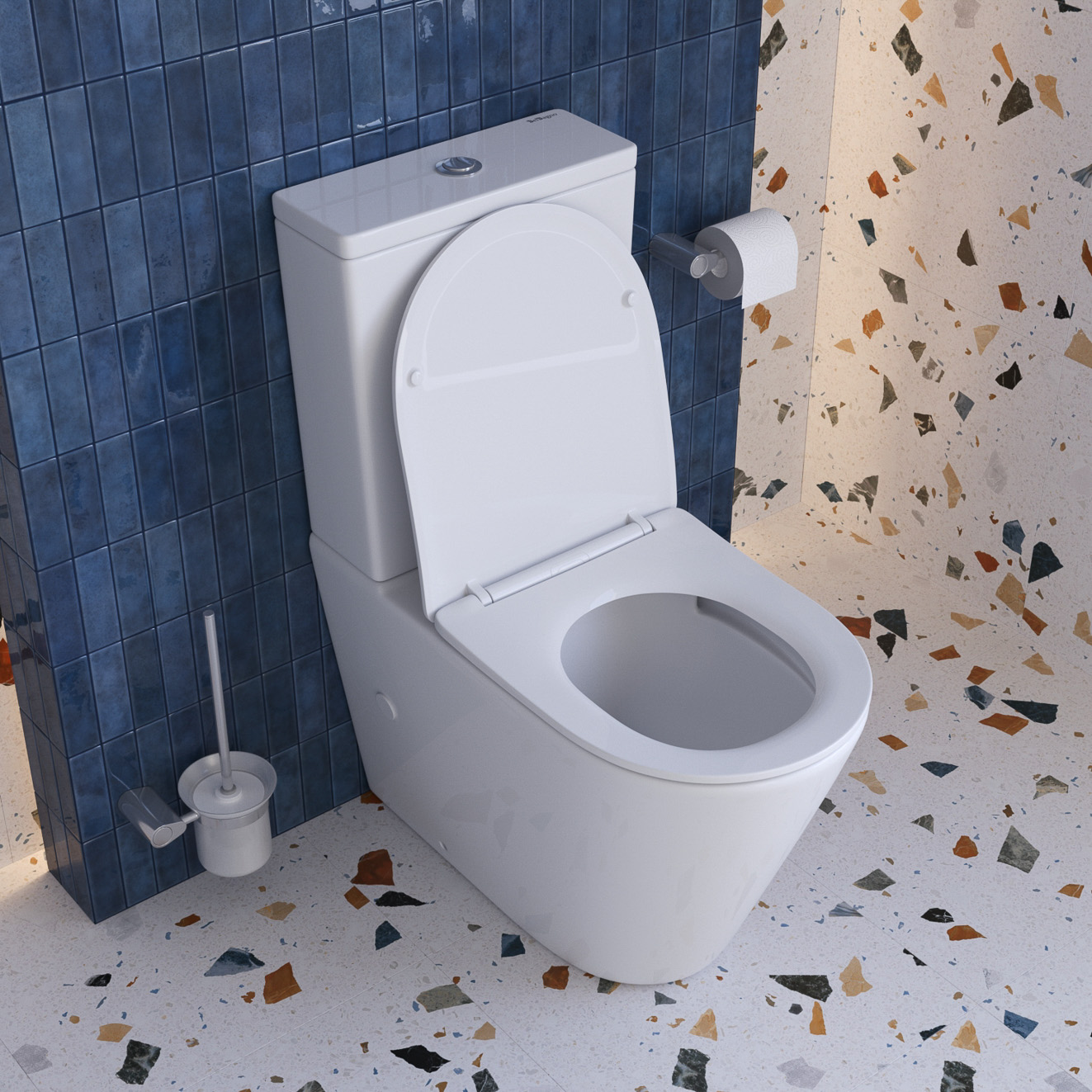 Унитаз-компакт безободковый BelBagno FLAY-TOR BB2149CP-TOR/SC/BB2149T - Gidratop.ru изображение