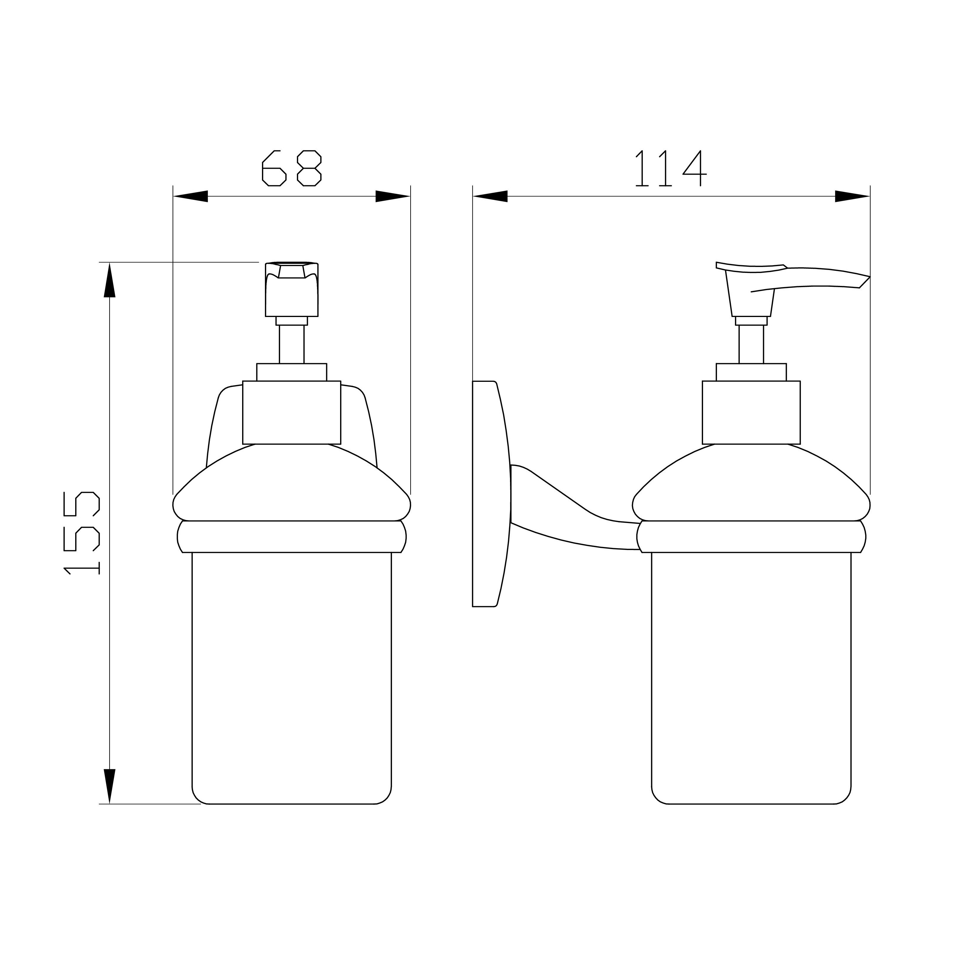 Дозатор мыла WONZON & WOGHAND PORTO, Хром (WW-1401) - Gidratop.ru изображение