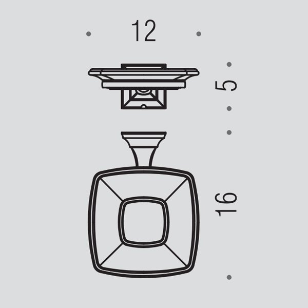 Colombo Portofino Мыльница подвесная, цвет: хром/матовое стекло - Gidratop.ru изображение