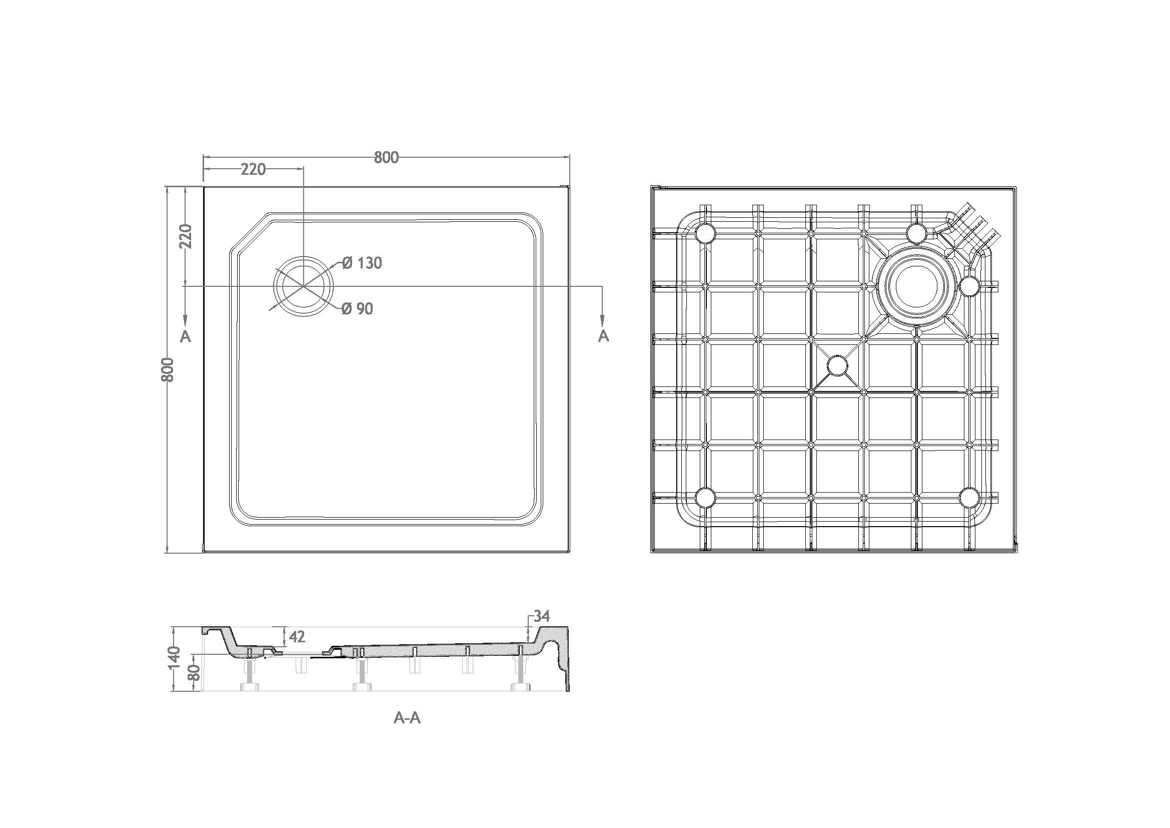 Поддон SMC CEZARES TRAY-SMC-A-80-550-150-W - Gidratop.ru изображение