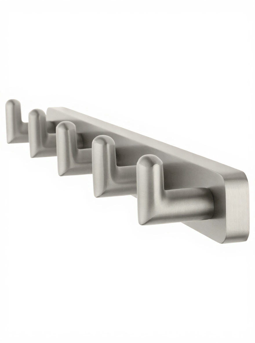 Вешалка с 5 крючками для ванной WONZON & WOGHAND GRAFFITY, Брашированный никель (WW-9355-BN) - Gidratop.ru изображение