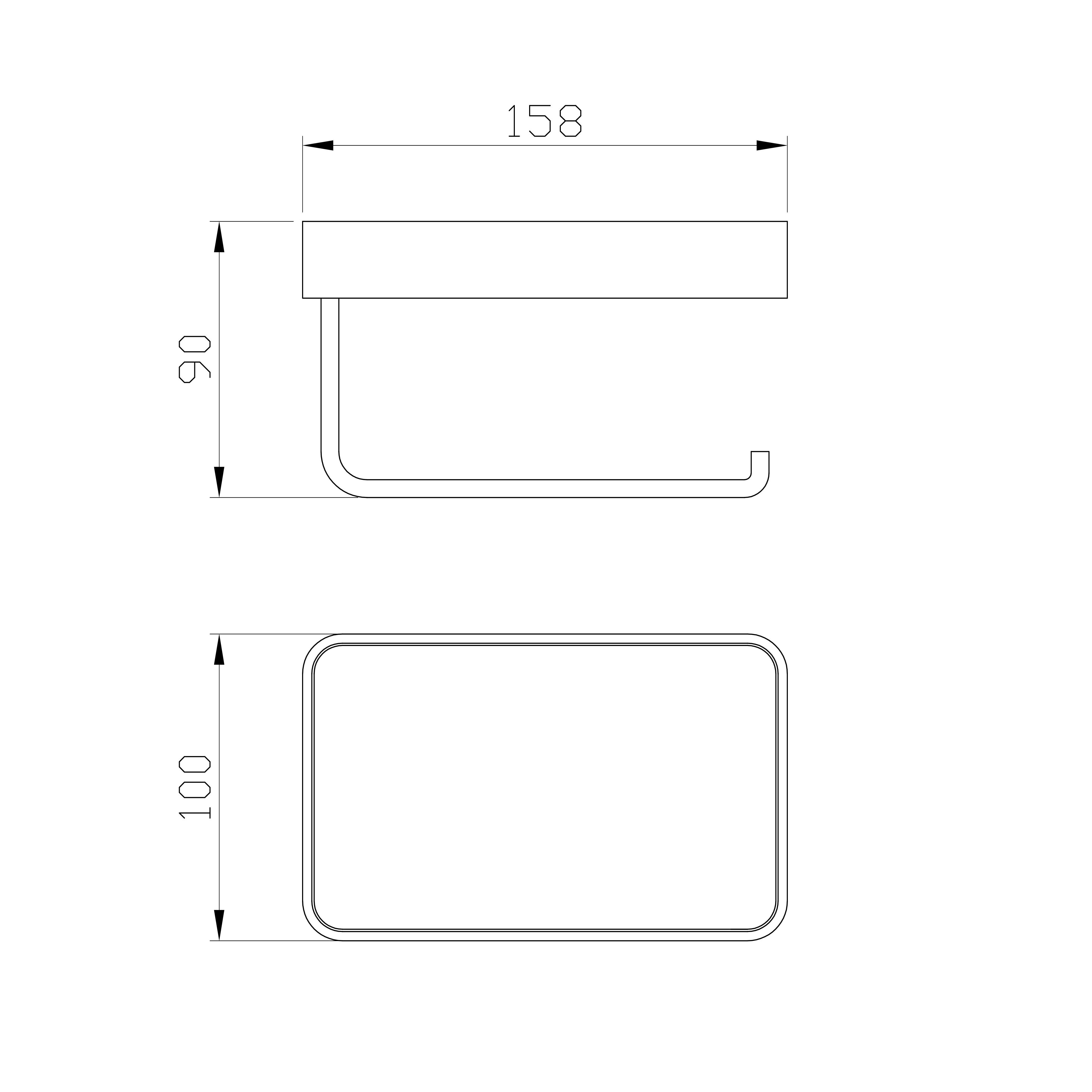 Держатель для туалетной бумаги с полкой WONZON & WOGHAND GRAFFITY, Темный графит (WW-9336) - Gidratop.ru изображение