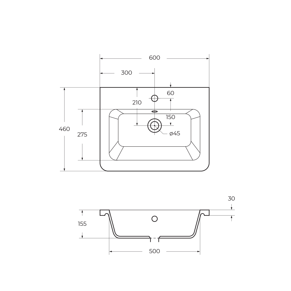 URBAN керамическая раковина 12060-KL - Gidratop.ru изображение