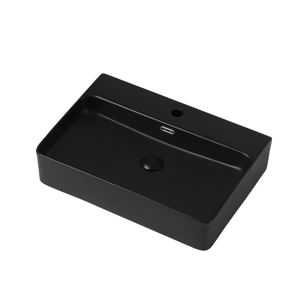 Раковина накладная ABBER Rechteck AC2201MB черная матовая - Gidratop.ru изображение