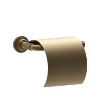 GESSI VENTI20 держатель туалетной бумаги, с крышкой, цвет Antique Brass - Gidratop.ru изображение