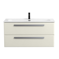 ECO-CER-N База под раковину подвесная с двумя выкатными ящиками, альпака брашированная, 1000x457x500, ECO-CER-N-1000-2C-SO-AS-P - Gidratop.ru изображение