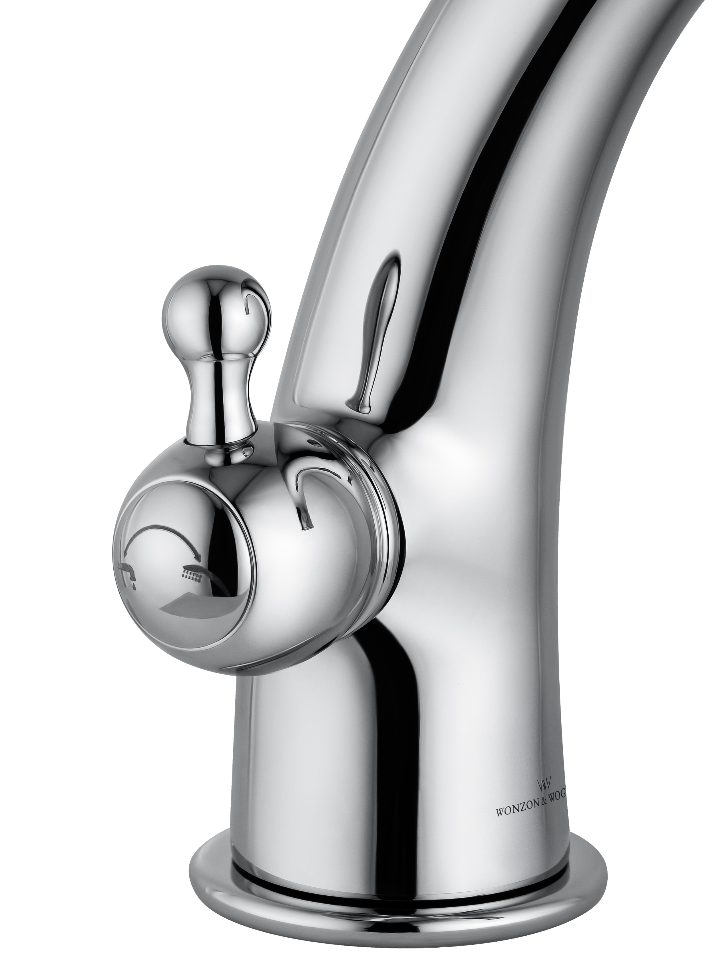 Смеситель на борт ванны WONZON & WOGHAND STEAM, Хром (WW-88659008-CR) - Gidratop.ru изображение