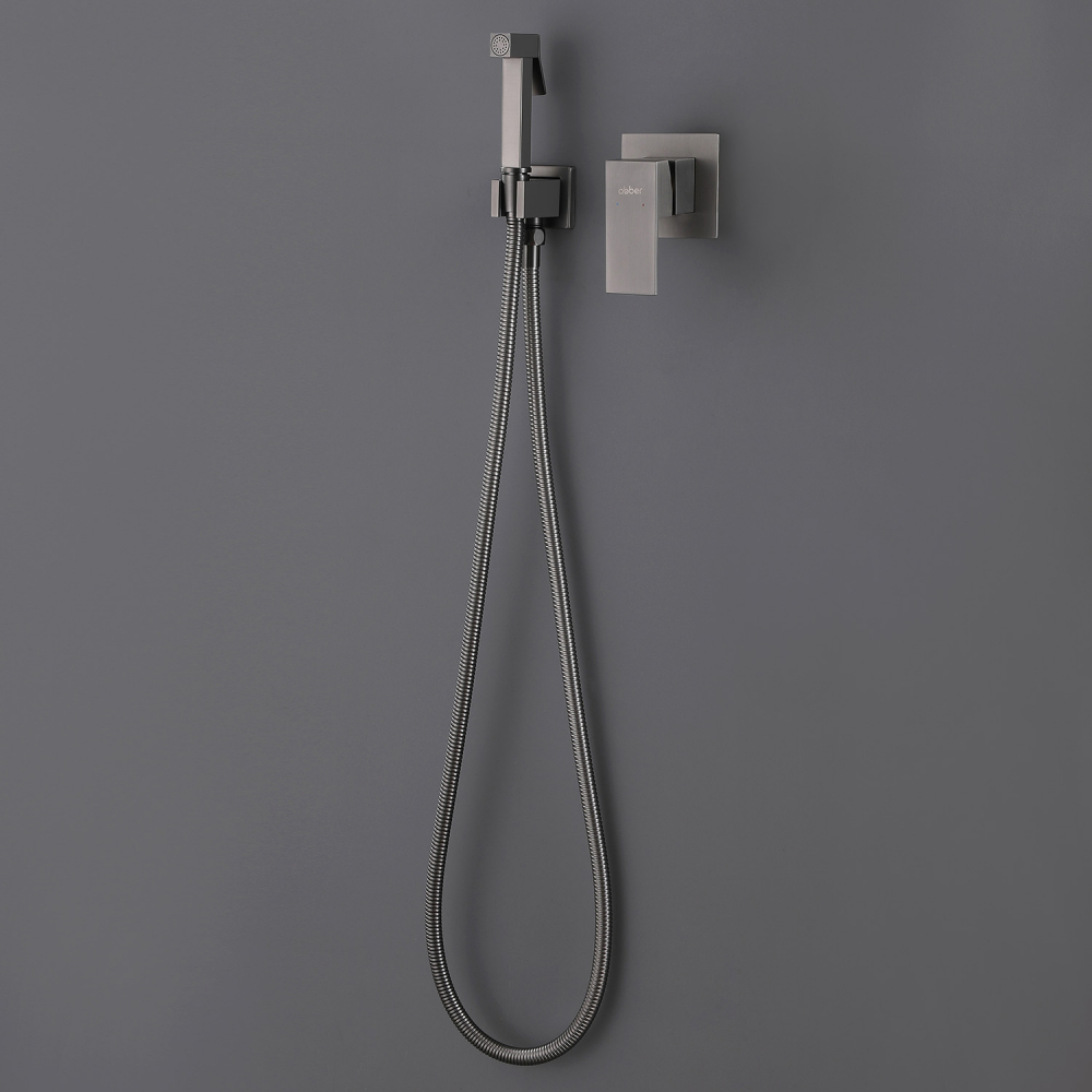 Смеситель ABBER Daheim AF8225NG с гигиеническим душем, никель - Gidratop.ru изображение