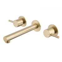 Смеситель ABBER Emotion AF88121G скрытого монтажа для раковины, золото матовое - Gidratop.ru изображение