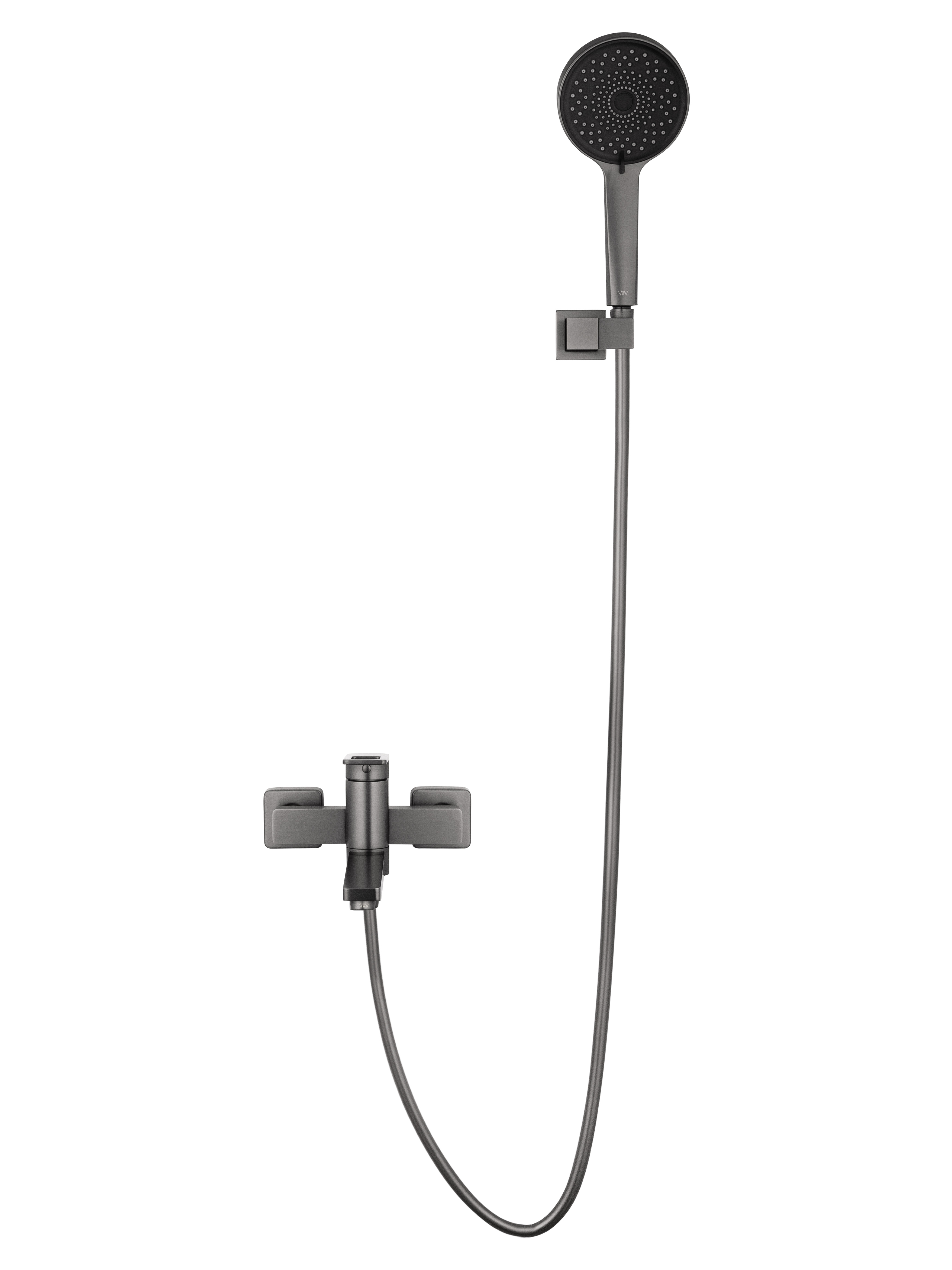 Смеситель для ванны с душем WONZON & WOGHAND FRAME, Темный графит (WW-88639010-BGM) - Gidratop.ru изображение