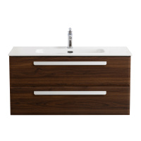 ECO-CER-N База под раковину подвесная с двумя выкатными ящиками, орех шоколад софт, 1000x457x500, ECO-CER-N-1000-2C-SO-NCS-P - Gidratop.ru изображение