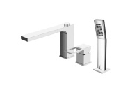 ROMANO Смеситель на борт ванны с ручным выдвижным душем, хром ROM-BVD-CRM - Gidratop.ru изображение