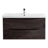 MARINO-CER База под раковину подвесная с двумя выкатными ящиками, Rovere Nature Grigio, 964x440x500, MARINO-CER-1000-2C-SO-RNG-P - Gidratop.ru изображение