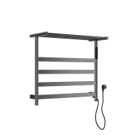 Полотенцесушитель электрический с полкой WONZON & WOGHAND ESSEN, Темный графит (WW-A402-GM)
