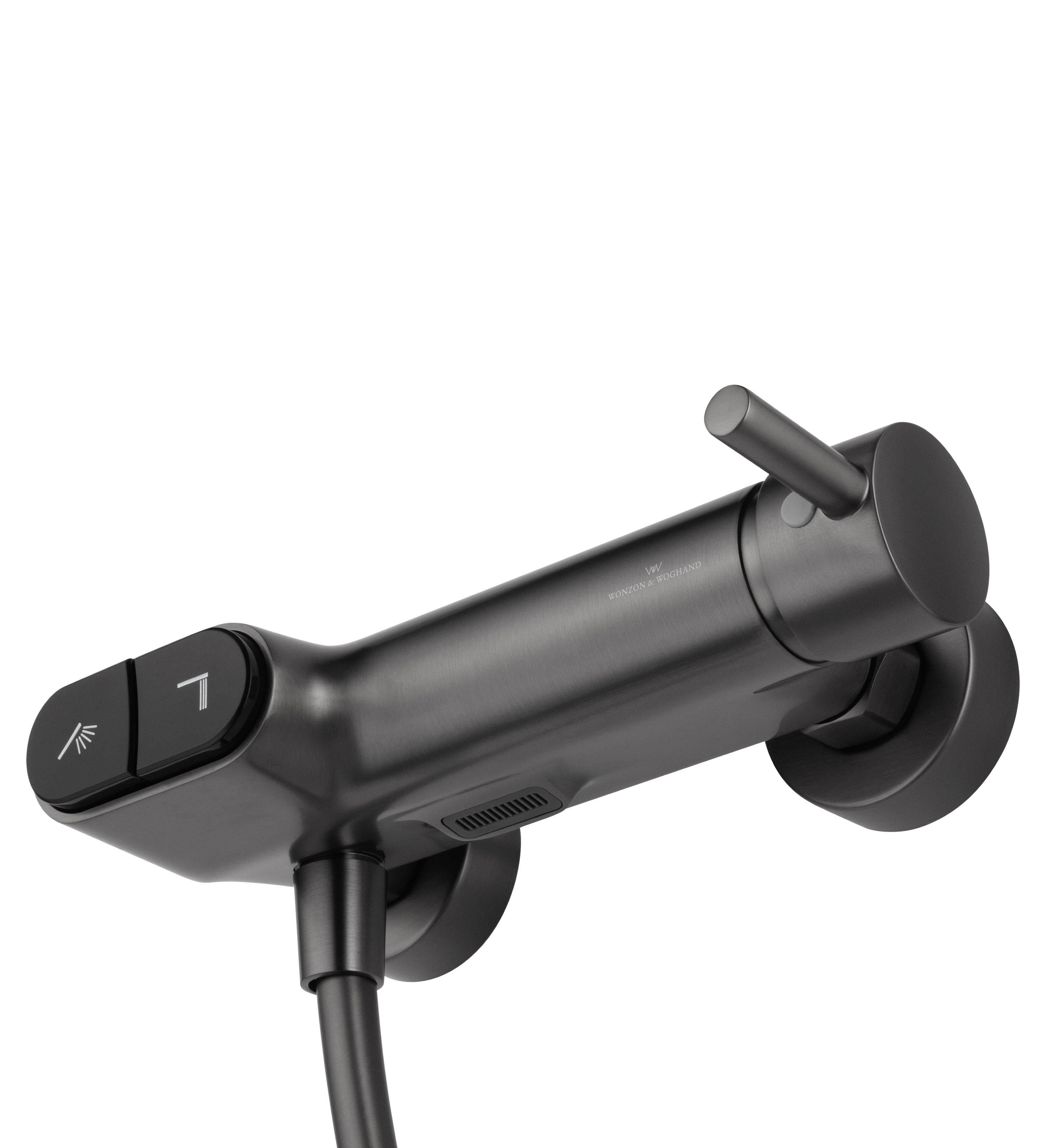 Смеситель для душа с встроенным изливом WONZON & WOGHAND MUSE Corno, Темный графит (WW-A30902-BGG) - Gidratop.ru изображение