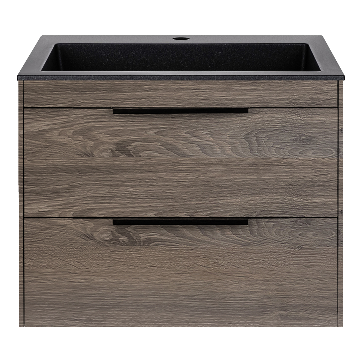База под раковину Chiara 2D 600 подвесная, 2 выкатных ящика soft-close, R.Oak - Gidratop.ru изображение