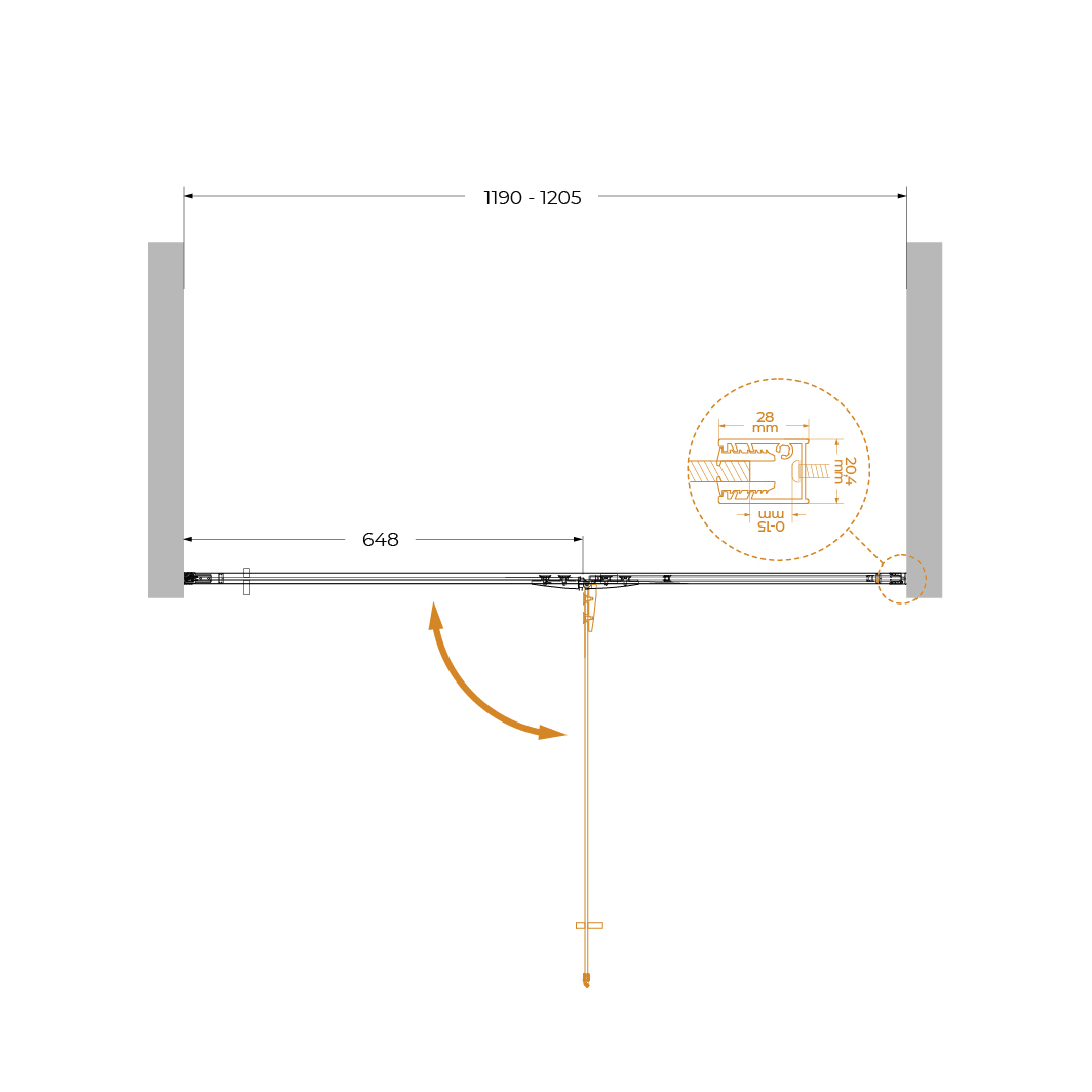 Душевая дверь Cezares LINER-B-12-120-C-Cr-R - Gidratop.ru изображение
