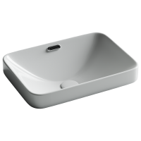 Раковина встраиваемая сверху CERAMICANOVA Element  с отверстием слива - перелива  прямоугольной формы 460x330x170 мм  цвет белый  арт. CN6078