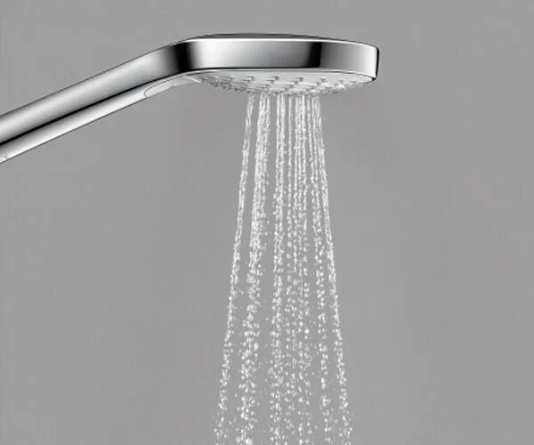 Душевой гарнитур Hansgrohe Croma Select S 1jet 26420400, шланг 125 см, корпус хром, лицевая часть белая, 1 режим струи - Gidratop.ru изображение