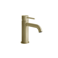 GESSI 316 смеситель для раковины на 1 отверстие, без донного клапана, цвет Brushed Brass PVD - Gidratop.ru изображение