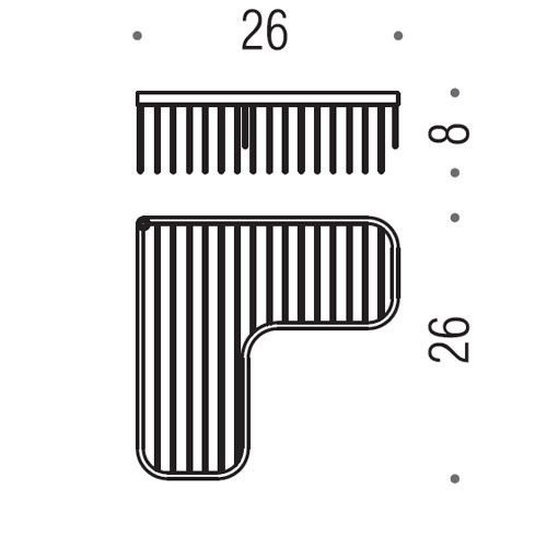 Colombo Angolari Угловая полочка, цвет: хром - Gidratop.ru изображение