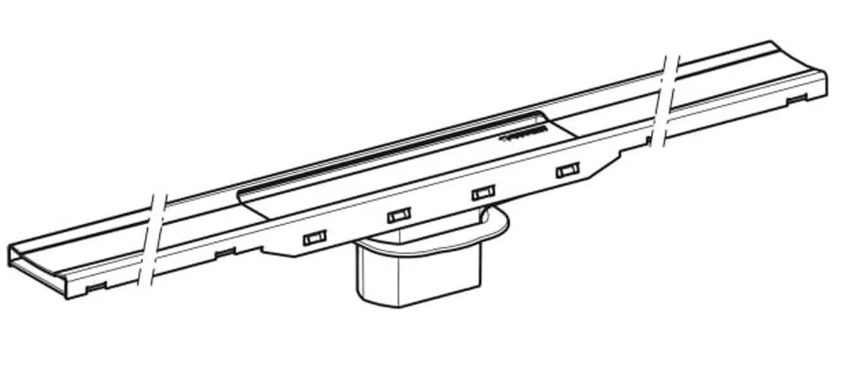 Решетка душевого канала Geberit CleanLine80 90х1см, без сифона, 154.440.QC.1 - Gidratop.ru изображение
