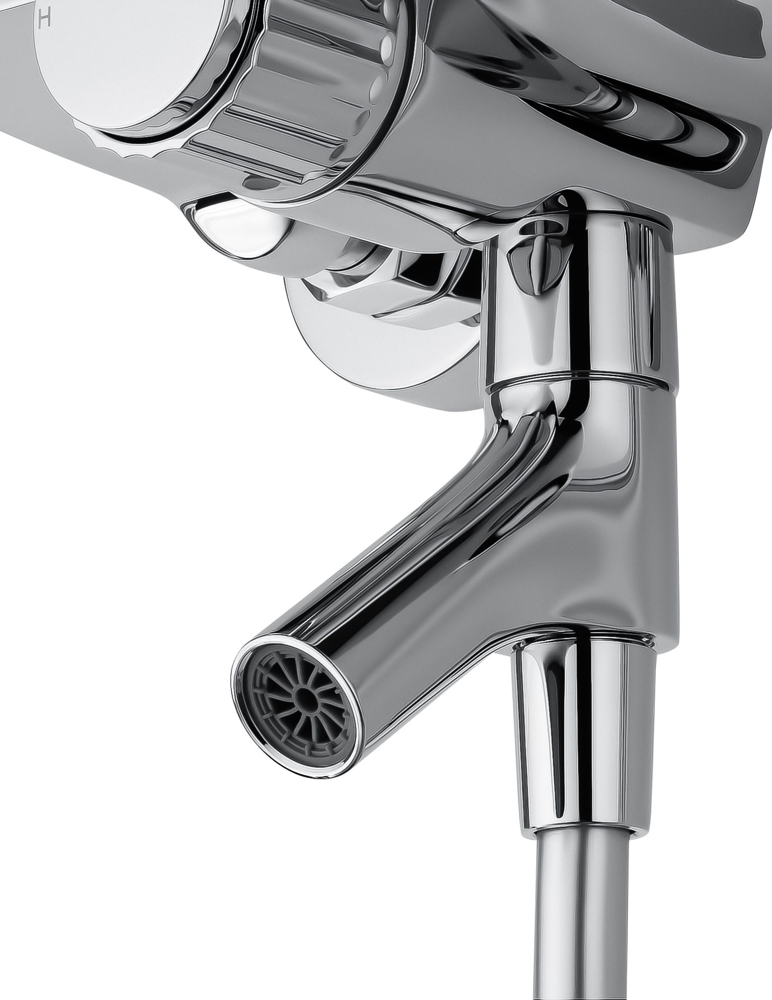 Смеситель для ванны с душем WONZON & WOGHAND CLICK, Хром (WW-FE05L221-CR) - Gidratop.ru изображение