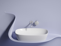 Умывальник чаша накладная овальная (цвет Белый Матовый) Element 600x380x138мм - Gidratop.ru изображение