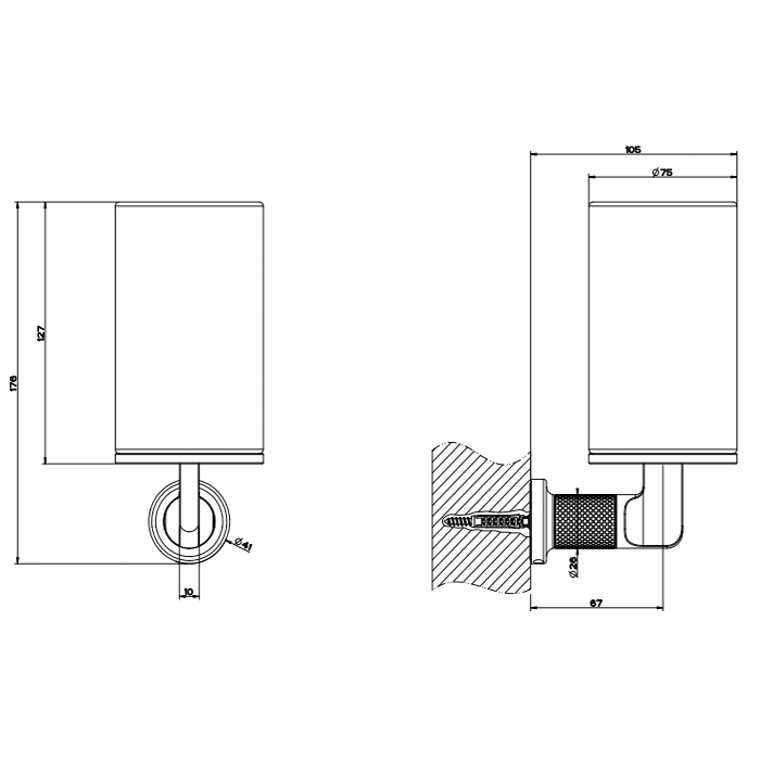 GESSI INCISO стакан настенный, цвет: белый/хром - Gidratop.ru изображение
