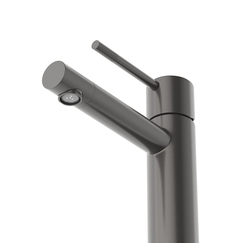 RELAX-LS2-GM Смеситель для раковины однорычажный с донным клапаном, оружейная сталь - Gidratop.ru изображение