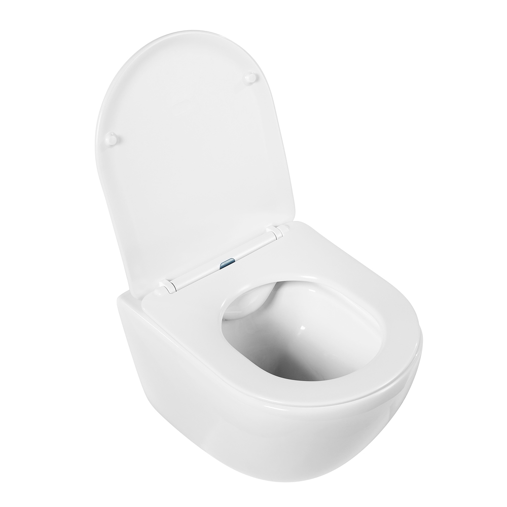 Комплект 4 в 1 Унитаз подвесной BelBagno AMANDA BB051CHR с сиденьем BB051SC + Система инсталляции для унитазов BelBagno BB002-80 с кнопкой смыва BB014-SR-BIANCO - Gidratop.ru изображение