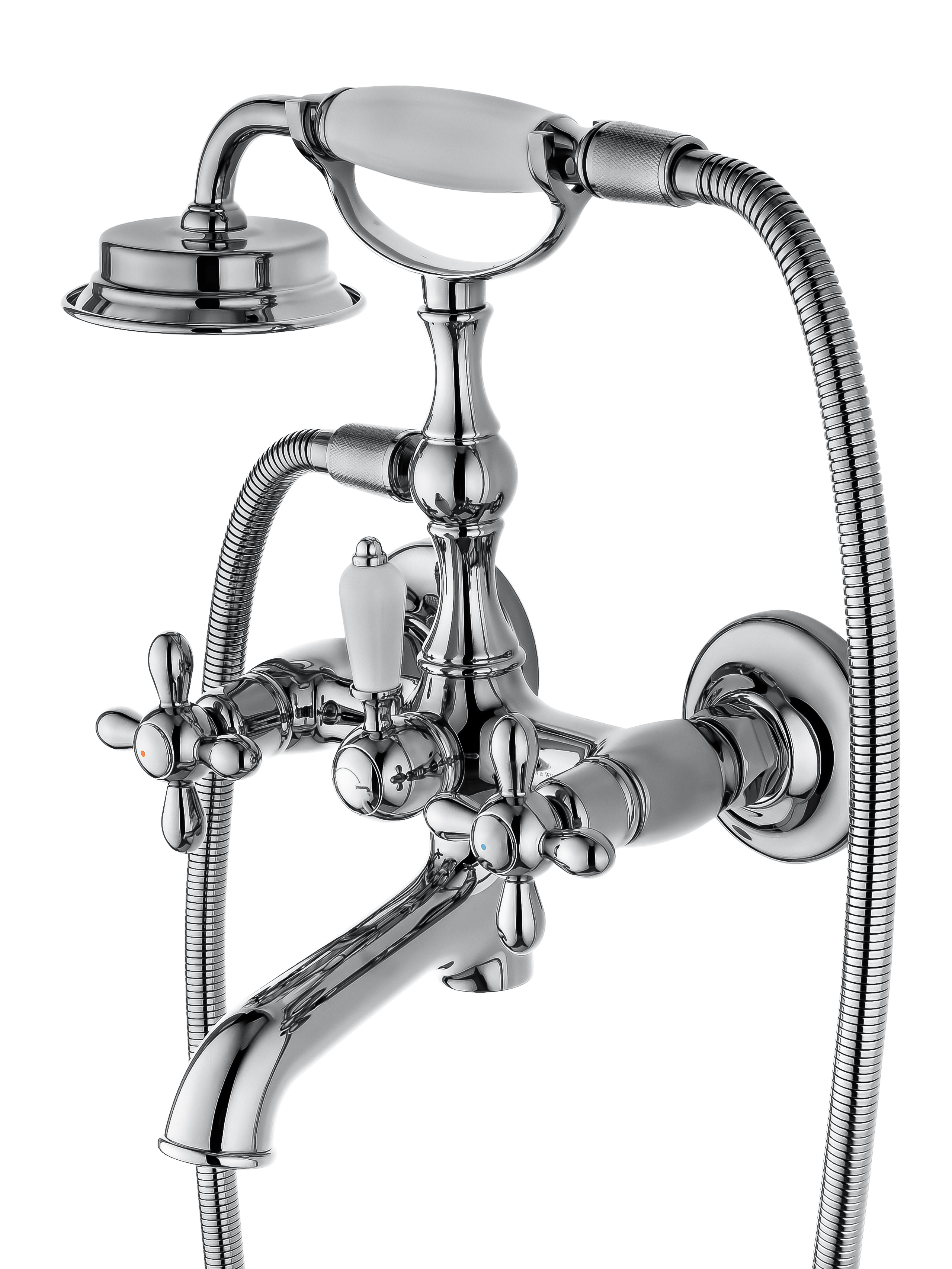 Смеситель для ванны с душем WONZON & WOGHAND RETRO, Хром (WW-88639020-CR) - Gidratop.ru изображение