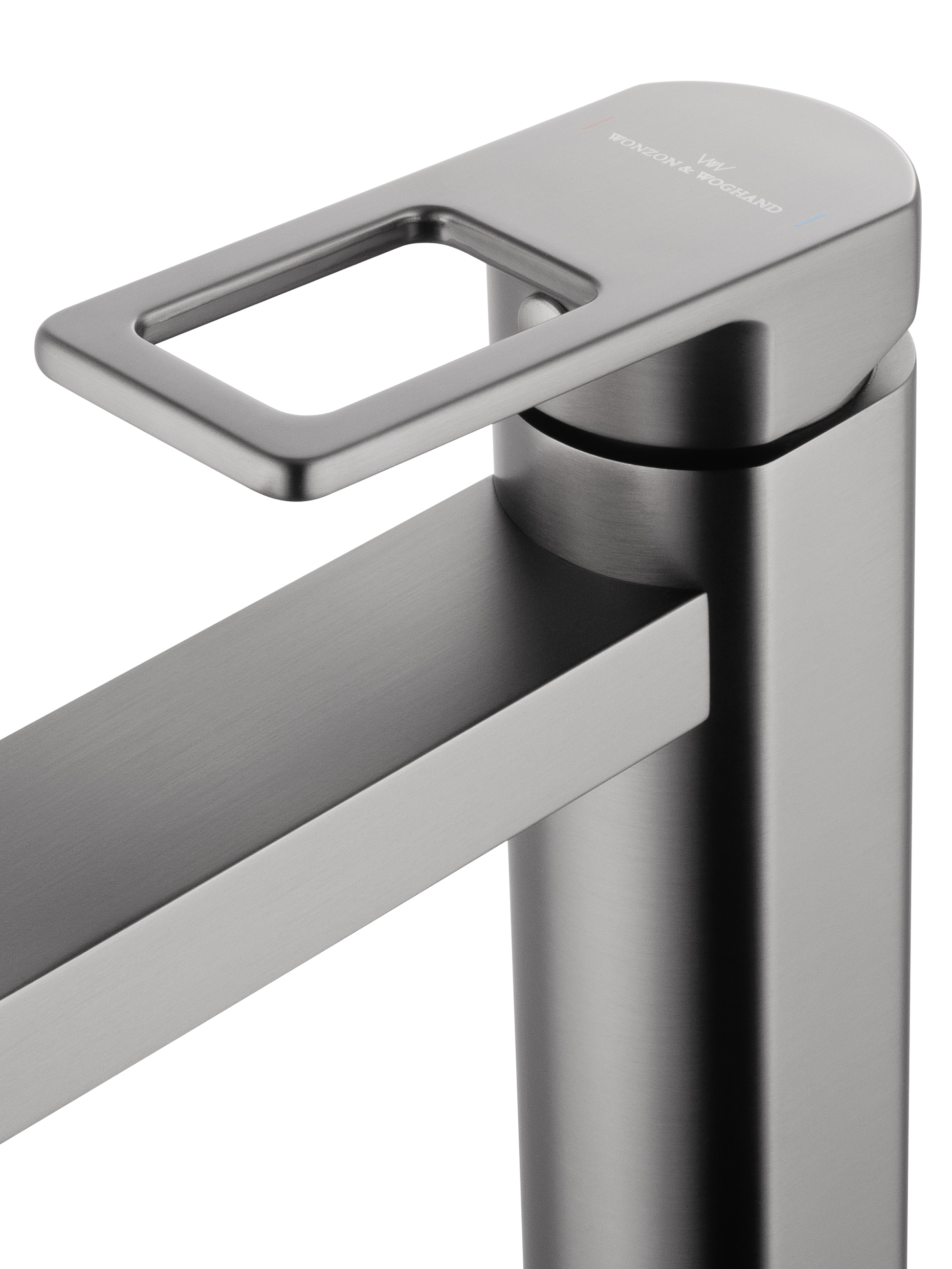 Смеситель для раковины высокий WONZON & WOGHAND FRAME, Темный графит (WW-88239010-BGM) - Gidratop.ru изображение