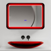 Зеркало для ванной ABBER Kristall AT6701Rubin с подсветкой - Gidratop.ru изображение