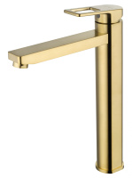 Смеситель для раковины высокий WONZON & WOGHAND FRAME, Брашированное золото (WW-88239010- BG)