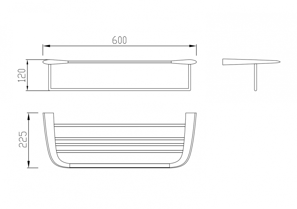 Полка для полотенец ABBER Nord AA1554B черная матовая - Gidratop.ru изображение