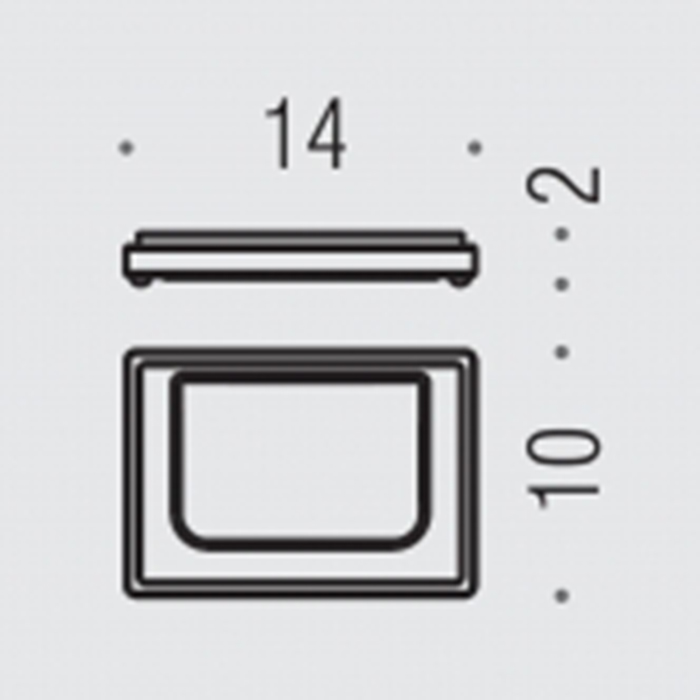 Colombo Look Мыльница настольная, цвет: чёрный матовый/матовое стекло - Gidratop.ru изображение