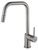 Смеситель для кухни с выдвижным изливом WONZON & WOGHAND,  Брашированный никель (WW-6018-BS) - Gidratop.ru изображение