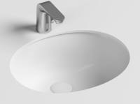 Умывальник овальный встраиваемый под столешницу Element 510x420x195мм, с крепежом и шаблоном для установки