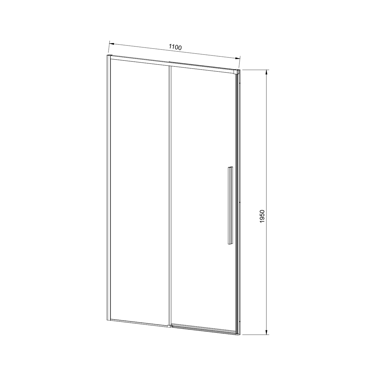 Душевая дверь Slim-N VDS-4SN110CLG, 1100, брашированное золото, стекло прозрачное - Gidratop.ru изображение