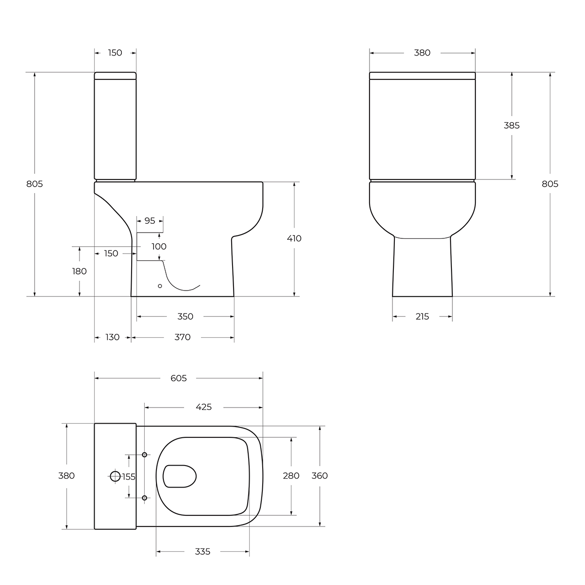 Унитаз-компакт безободковый BelBagno AURORA BB8604CPR/SC - Gidratop.ru изображение