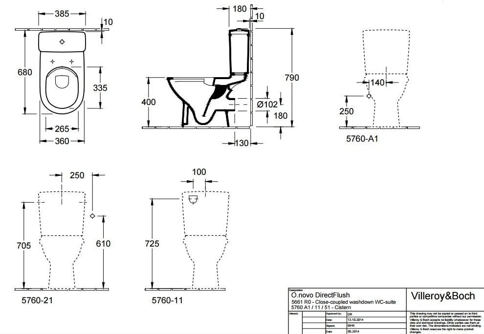 Напольный унитаз Villeroy&Boch O'novo 5661 R001 с бачком 5760 S101 - Gidratop.ru изображение