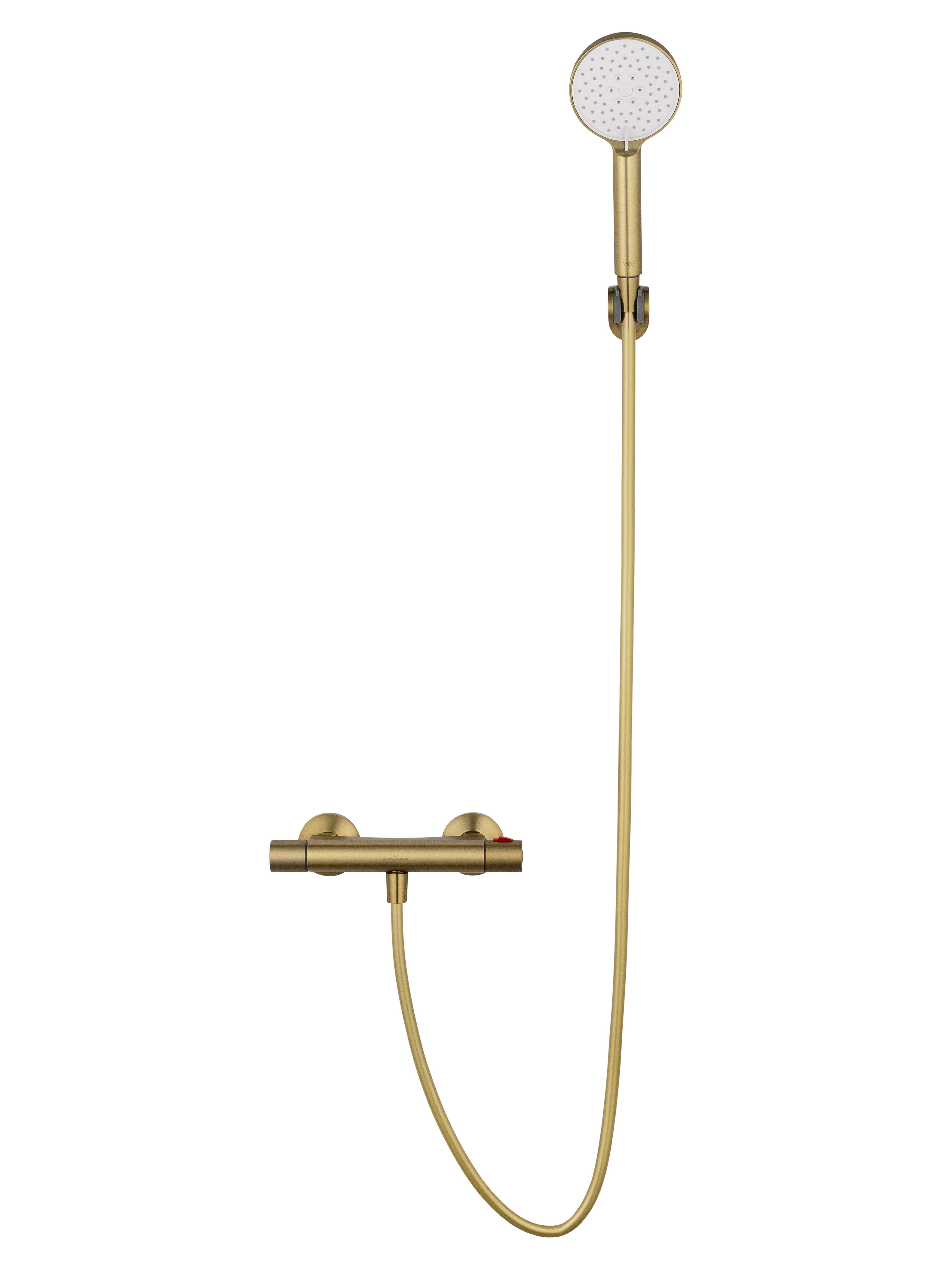 Смеситель для душа с термостатом WONZON & WOGHAND INN 5, Брашированное золото (WW-B2005-A-BG) - Gidratop.ru изображение