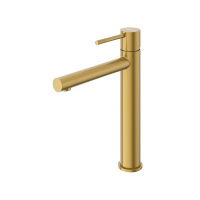 RELAX-LC2-BORO-W0 Смеситель для накладной раковины однорычажный без донного клапана, брашированное золото