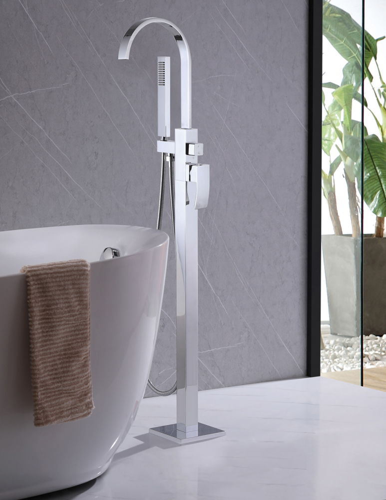 Смеситель ABBER Wasserfall AF8615 напольный, хром - Gidratop.ru изображение