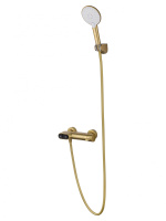 Смеситель для душа с встроенным изливом WONZON & WOGHAND MUSE Corno, Брашированное золото (WW-A30902-BG) - Gidratop.ru изображение
