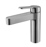 DELTA Смеситель для раковины без донного клапана, нержавеющая сталь, исполнение сатин DEL-LVM-IN - Gidratop.ru изображение