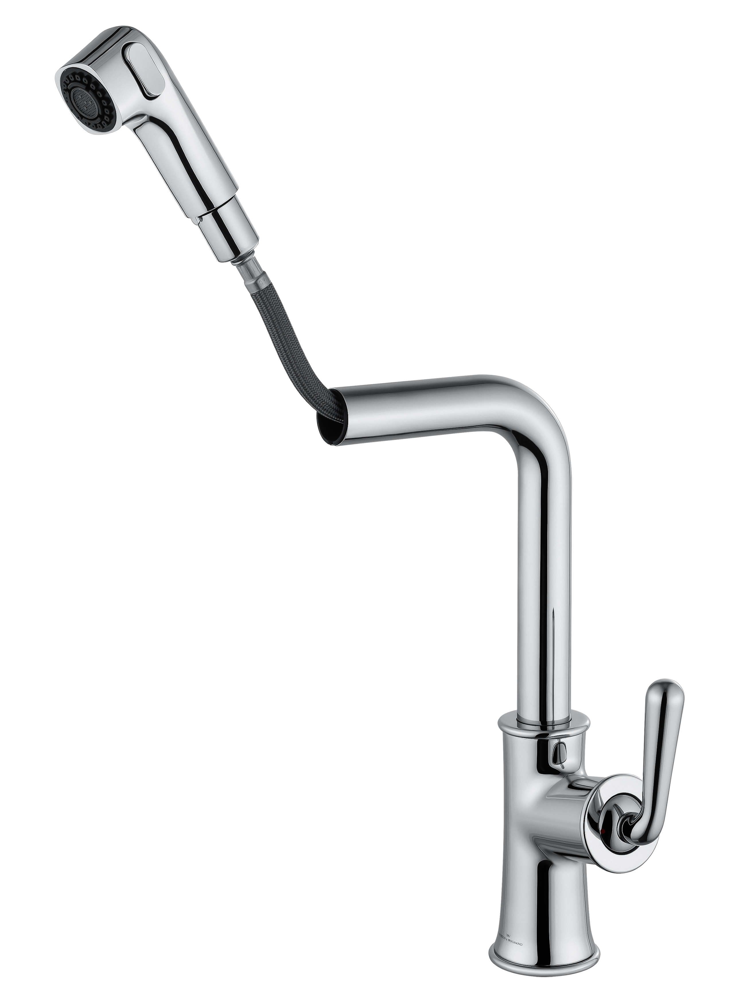 Смеситель для кухни с выдвижным изливом WONZON & WOGHAND, Хром (WW-88439008A-CR) - Gidratop.ru изображение