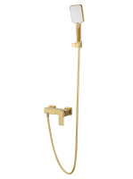 Смеситель для душа WONZON & WOGHAND CUBE 2.0, Брашированное золото (WW-88048068-BG) - Gidratop.ru изображение